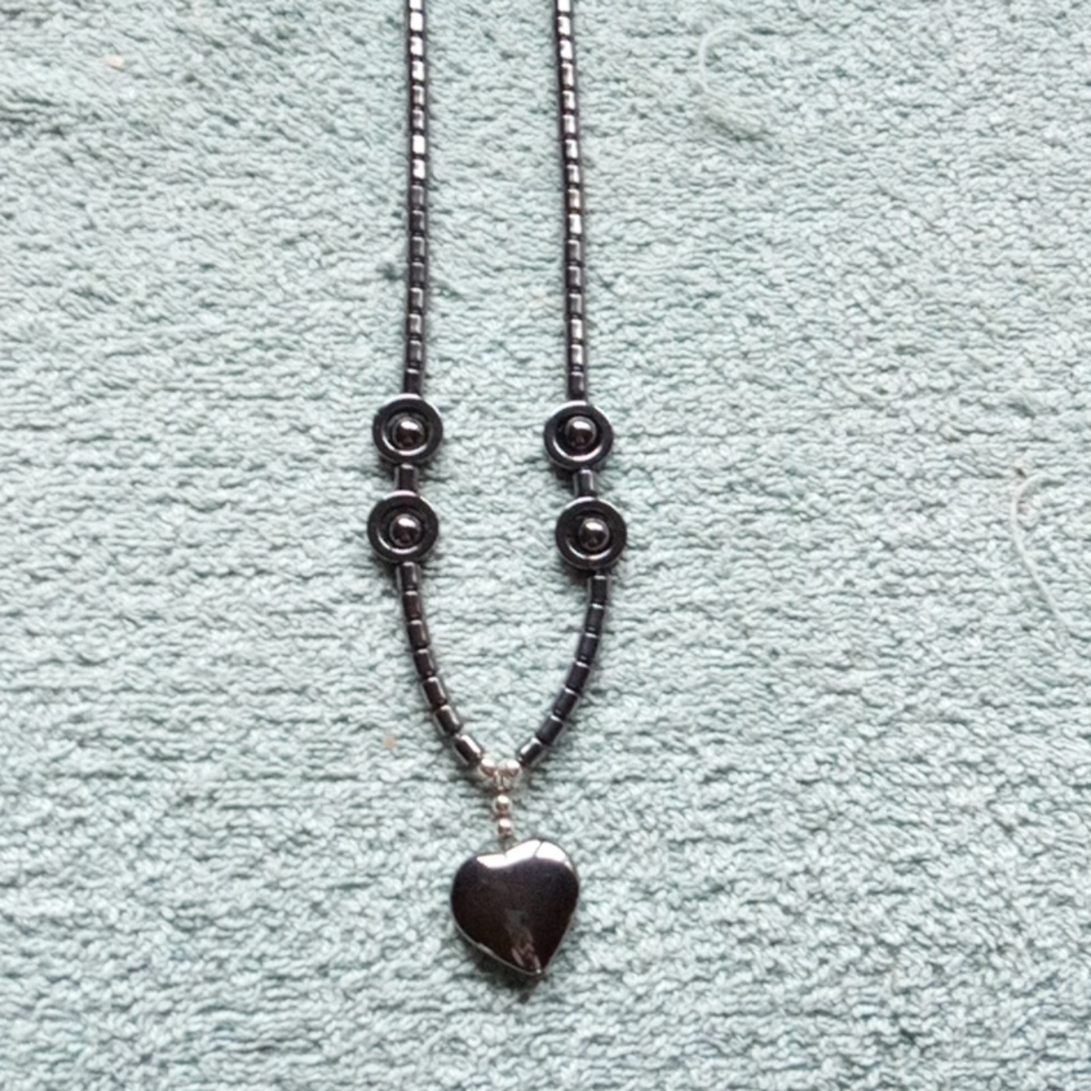 Beautiful black hematite necklace 😍👀